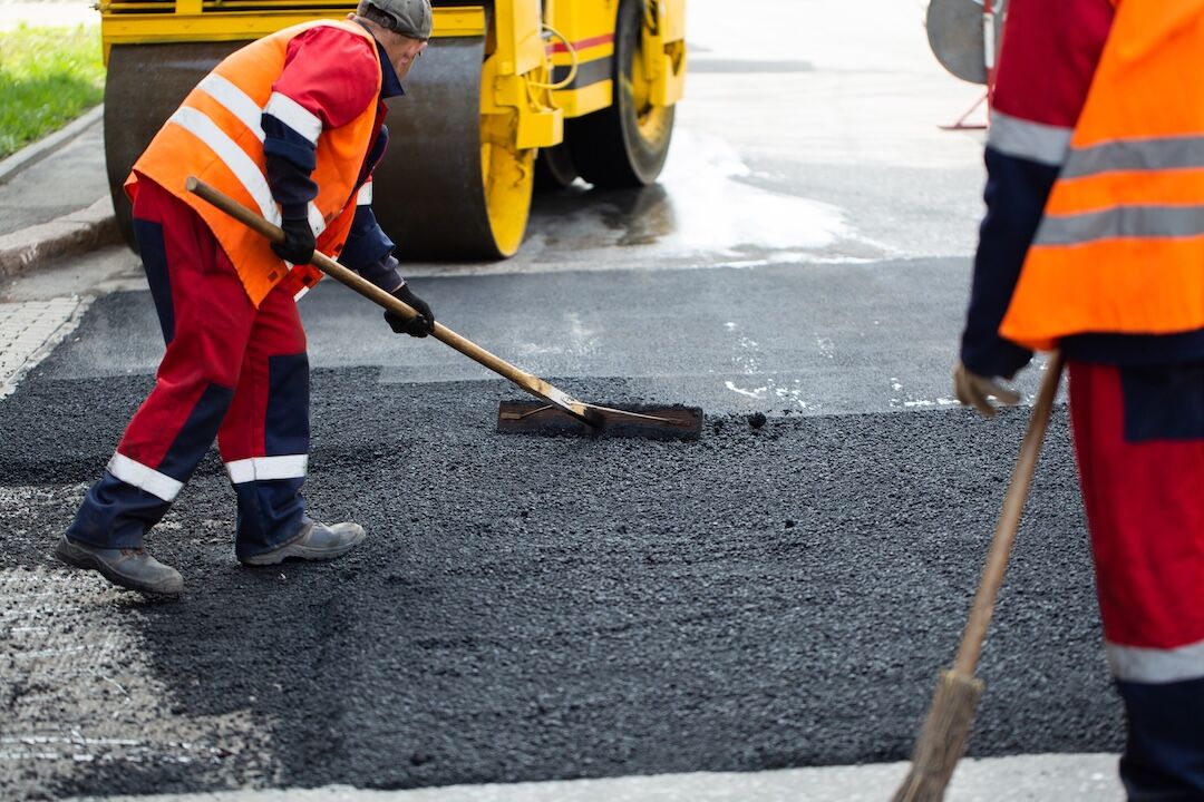 Fresh hot asphalt patch in Dallas–Fort Worth, TX — Blackland Asphalt